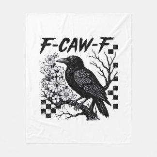 Lustiger Humor Krähe Gothic F-Caw-F Essential Fleecedecke