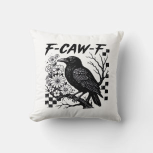 Lustiger Humor Krähe Gothic F-Caw-F Essential Kissen