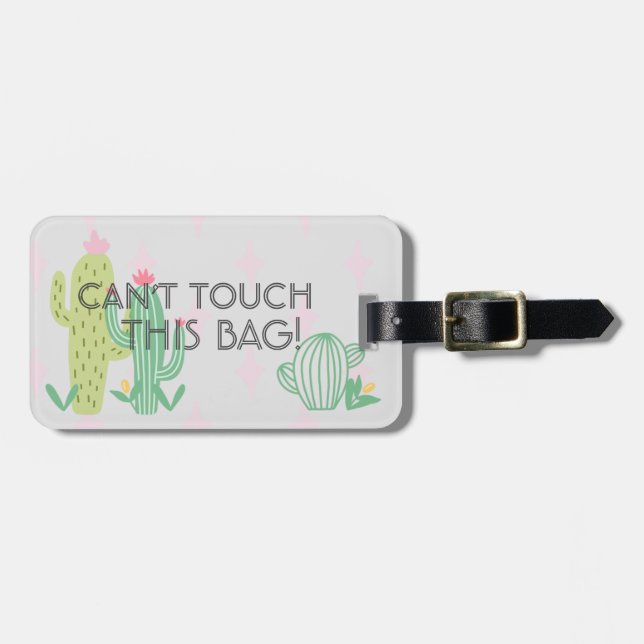 Lustiger humorvoller Kaktus-Gepäck-Gepäck-Umbau Gepäckanhänger (Vorderseite horizontal)