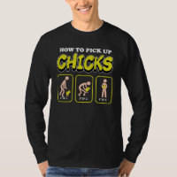 Lustiger humorvoller Shirt-Spaß heben Küken-Bauern