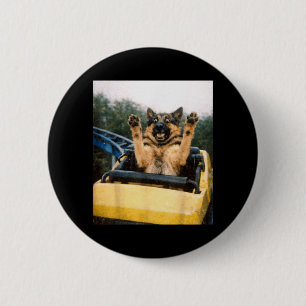Lustiger Hund Achterbahn Meme Alberne Grafik Deuts Button