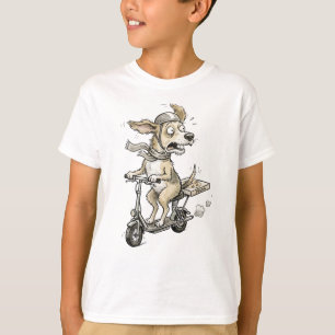 Lustiger Hund auf Scooter T-Shirt
