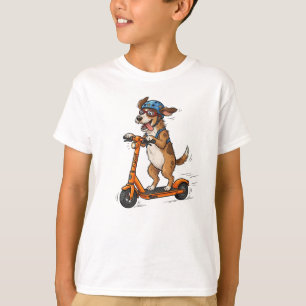 Lustiger Hund auf Scooter T-Shirt