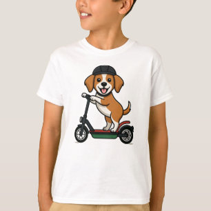 Lustiger Hund auf Scooter T-Shirt