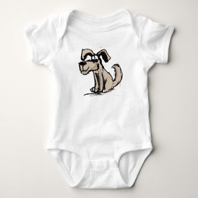 Lustiger Hund Baby Strampler (Vorderseite)