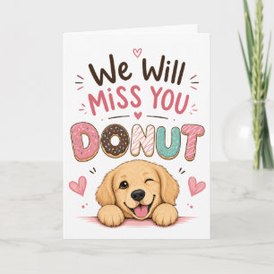 Lustiger Hund Donut Abschied Arbeitskollege Ruhest Karte