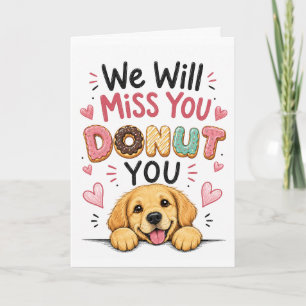 Lustiger Hund Donut Abschiedsgeschenk für Kollegen Karte