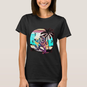 Lustiger Hund Französische Bulldogge Skateboard fa T-Shirt