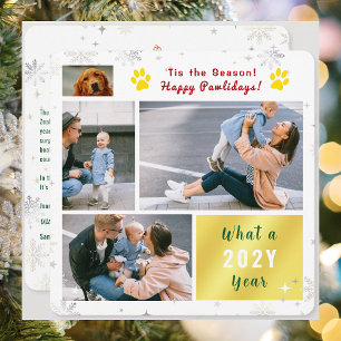 Lustiger Hund Frohe Pawlidays Fotos Weihnachtsbrie Feiertagskarte
