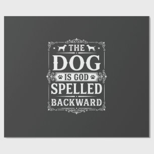 Lustiger Hund Gott Rückwärts Geschrieben Geschenkpapier