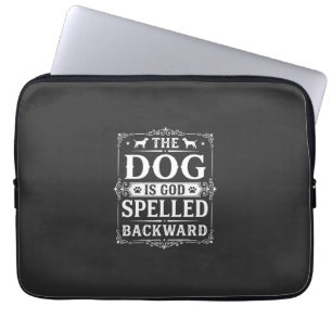 Lustiger Hund Gott Rückwärts Geschrieben Laptopschutzhülle
