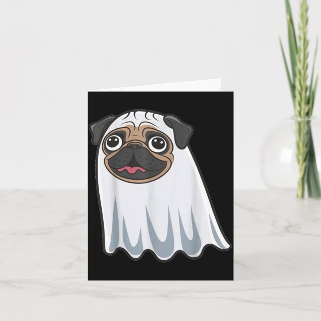 Lustiger Hund Halloween Karte (Vorderseite)