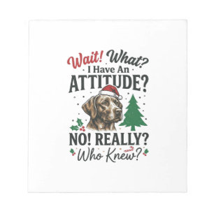 Lustiger Hund Haltung Weihnachten Vektor Design_1 Notizblock