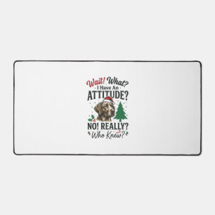 Lustiger Hund Haltung Weihnachten Vektor Design_1 Schreibtischunterlage