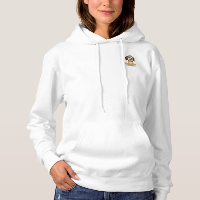 lustiger Hund Hoodie (Vorderseite)