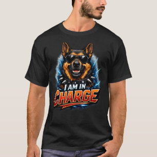 Lustiger Hund " Ich bin in Charge " T-Shirt