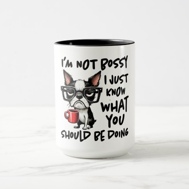 Lustiger Hund, ich bin nicht herrisch Tasse (Zentrum)