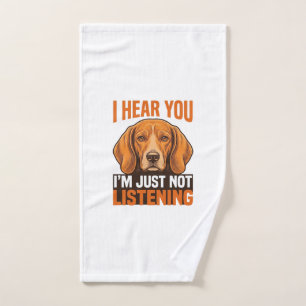 Lustiger Hund, ich höre, du hörst nicht zu, Vintag Handtuch