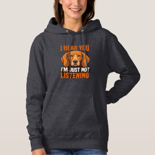 Lustiger Hund, ich höre, du hörst nicht zu, Vintag Hoodie