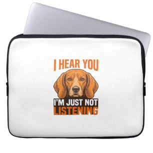 Lustiger Hund, ich höre, du hörst nicht zu, Vintag Laptopschutzhülle