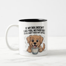 Lustiger Hund & Kaffee-Zitat-Tasse