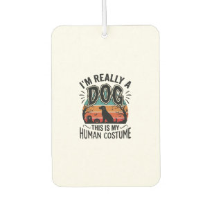 Lustiger Hund-Mensch-Kostüm Halloween Vintage Hund Autolufterfrischer