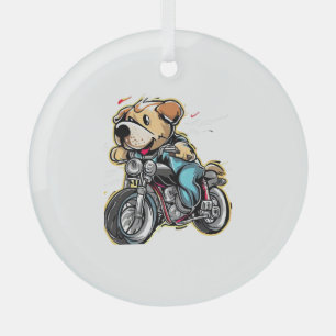 lustiger Hund Ornament Aus Glas