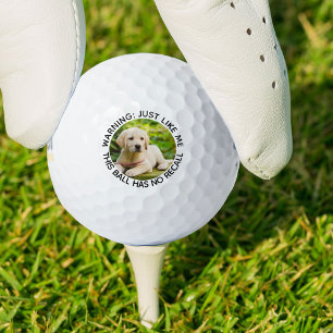 Lustiger Hund Papa ohne Rückruf Warnung Benutzerde Golfball