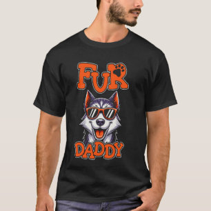 Lustiger Hund Papa Vater - Rasse Haustier Sibirisc T-Shirt