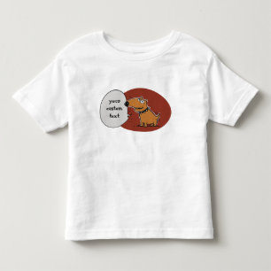 lustiger Hund sagt etwas Cartoon Kleinkind T-shirt