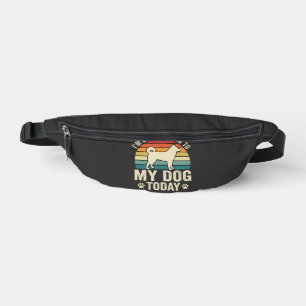 Lustiger Hund spricht Retro-Sonnenuntergang Bauchtasche