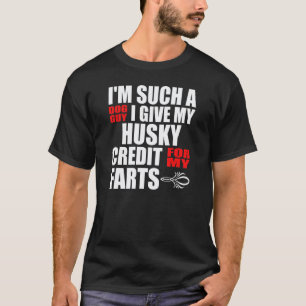 Lustiger Hund Typ Husky Furz Witz für Männer Junge T-Shirt