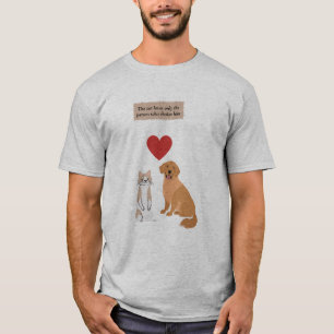 lustiger Hund und Katze T-Shirt