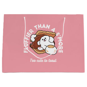 Lustiger Hund und S'more-Design – Kawaii-Haustierl Große Geschenktüte