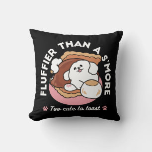 Lustiger Hund und S'more-Design – Kawaii-Haustierl Kissen