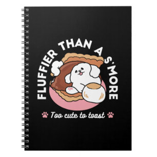 Lustiger Hund und S'more-Design – Kawaii-Haustierl Notizblock