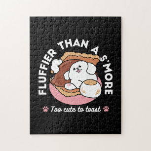 Lustiger Hund und S'more-Design – Kawaii-Haustierl Puzzle