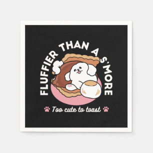 Lustiger Hund und S'more-Design – Kawaii-Haustierl Serviette