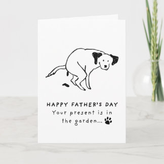 Lustiger Hund Vatertagskarte | Geschenk im Garten Karte