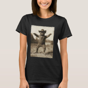 Lustiger Hund Verrückter Cowboy Französische Bulld T-Shirt