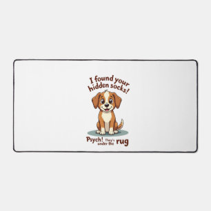 Lustiger Hund versteckte Socken Zitat Vintage Cart Schreibtischunterlage