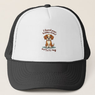 Lustiger Hund versteckte Socken Zitat Vintage Cart Truckerkappe