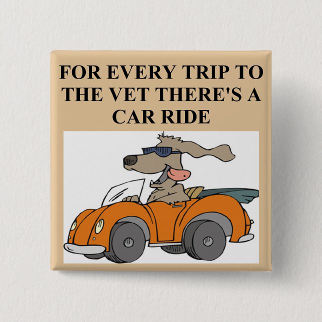 lustiger Hund veterriarian Button (Vorderseite)