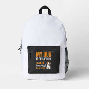 Lustiger Hund voller Stier-Design Bedruckter Rucksack