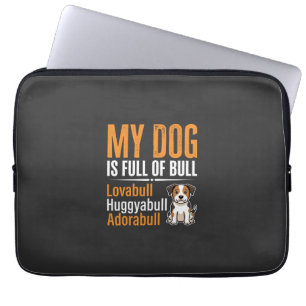Lustiger Hund voller Stier-Design Laptopschutzhülle