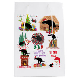 Lustiger Hund Weihnachtsferien Humor von  Mittlere Geschenktüte
