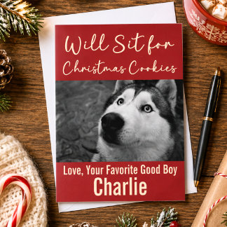 Lustiger Hund Weihnachtskekse Humor Benutzerdefini Feiertagskarte