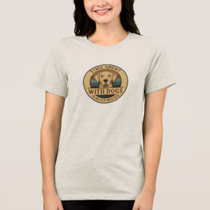 Lustiger Hund – Zeit mit Hunden ist niemals versch Tri-Blend Shirt