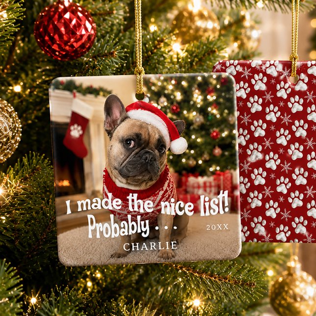 Lustiger Hunde-Foto Keramikornament (Von Creator hochgeladen)