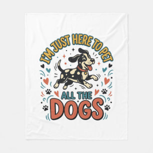 Lustiger Hunde-Liebhaber Vintage-Haustier Alle Hun Fleecedecke